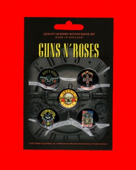 Guns`N Roses "Bullet Logo" Button Set