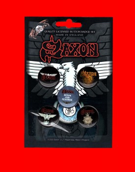 Saxon "Wheels Of Steel" Button Set