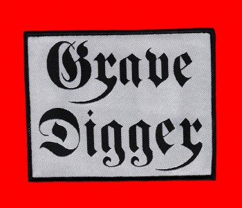 Grave Digger "Black Logo White" Patch