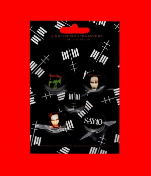 Marilyn Manson "Cross Logo" Button Set