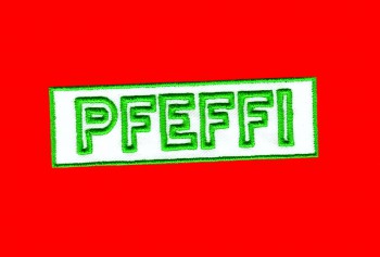 "Schriftzug Pfeffi" Grün / Weiß Patch