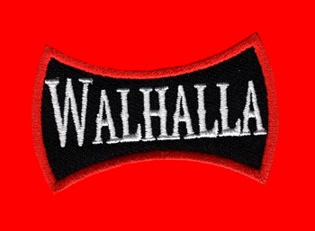 "Walhalla" Rot/Schwarz Groß Banner Patch