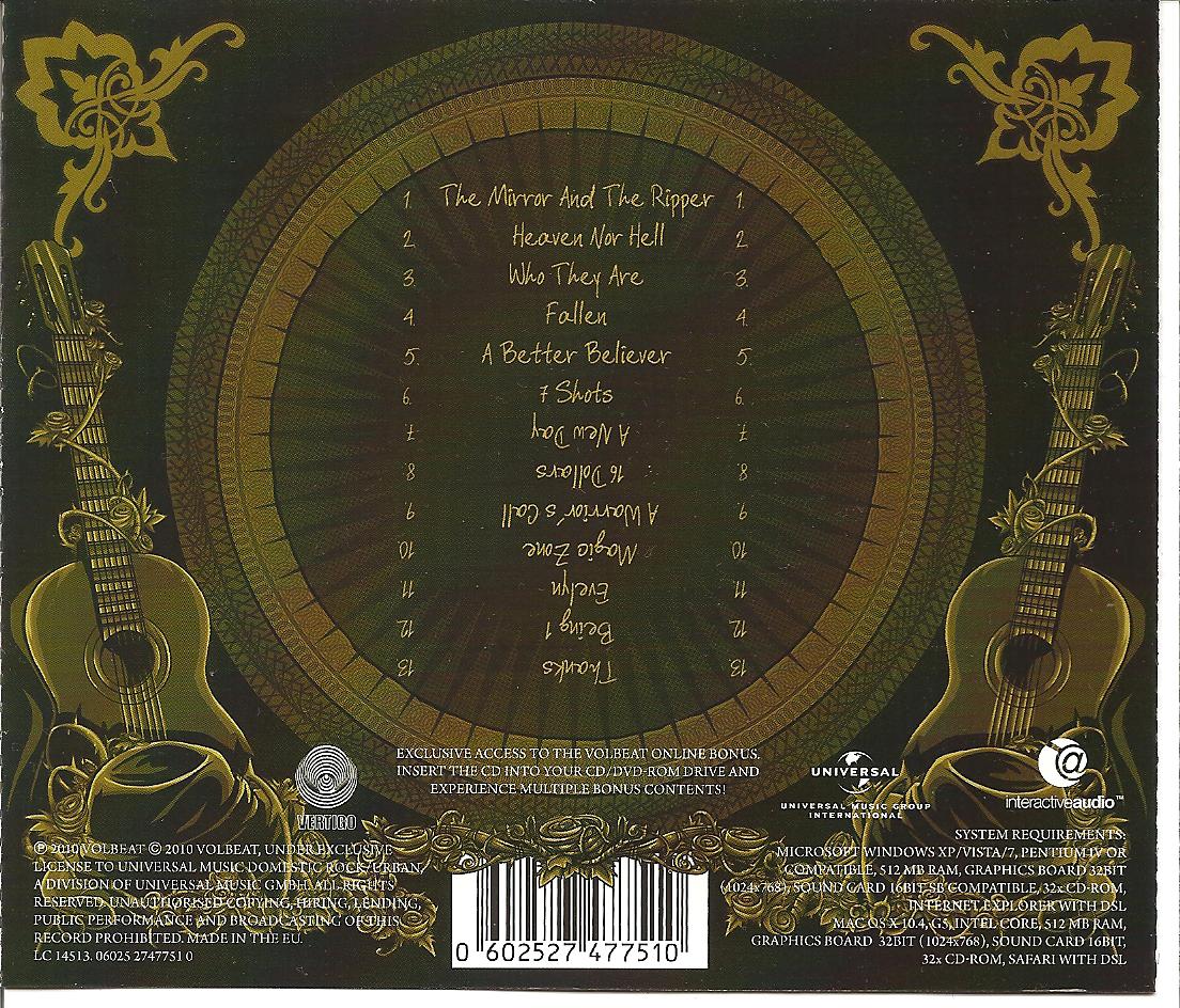 "Beyond Hell / Above Heaven" (CD back)