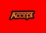 Accept "Schriftzug Cut Out Gelb" Patch