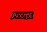 Accept "Schriftzug Cut Out Rot" Patch