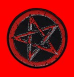 Pentagram "Schwarz/Rot"  Patch