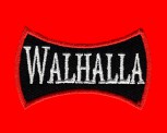 "Walhalla" Rot/Schwarz klein Banner Patch