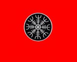 Wikinger Wappen Weiß "Aegishjalmur" Patch